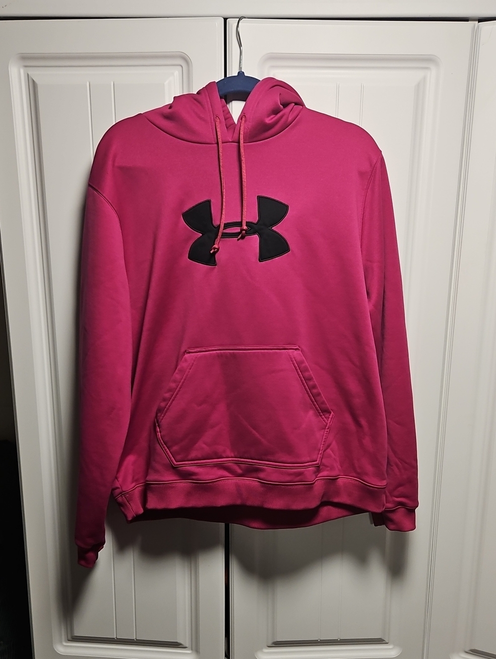 Under Armour Magenta Hoodie with Black Logo